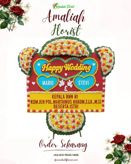 Papan Bunga Pernikahan Tambaharjo